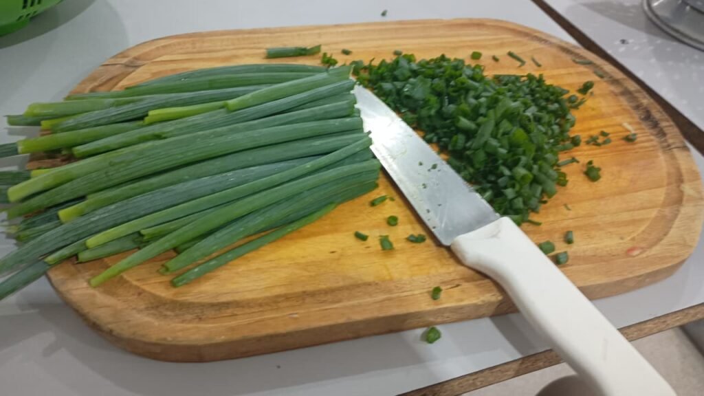 bunching onion (Allium fistulosum) – characteristic appearance, plant photo