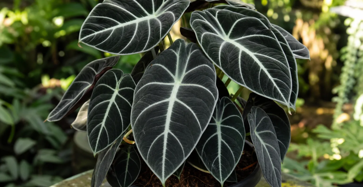 Alocasia 'Reginula Ninja' – Pflanzenfoto