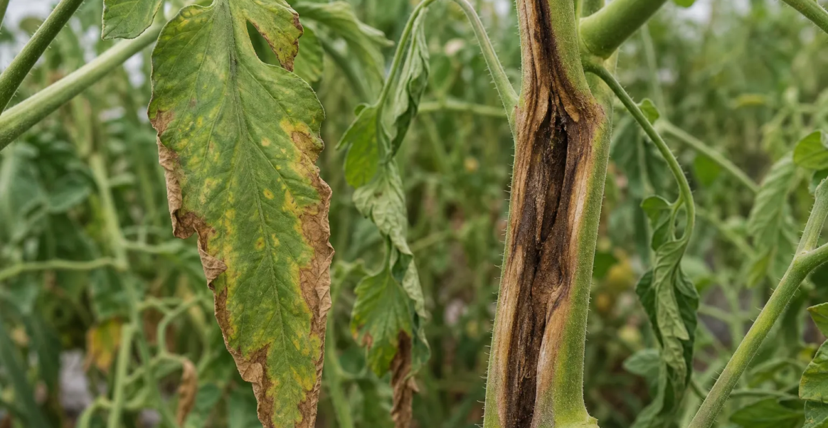 Bakterielle Tomatenwelke durch Clavibacter michiganensis