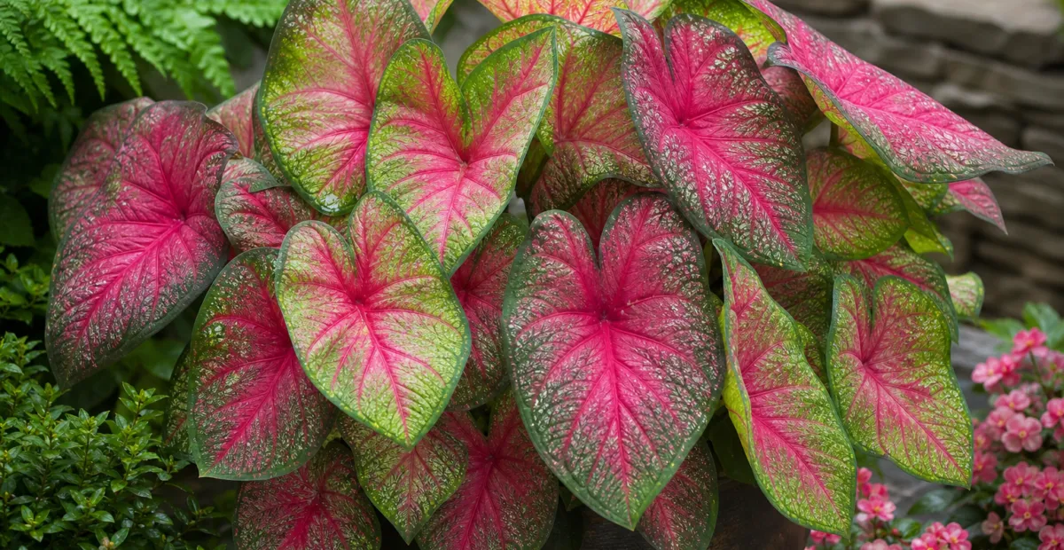 Caladium 'Raspberry Moon' – plant photo