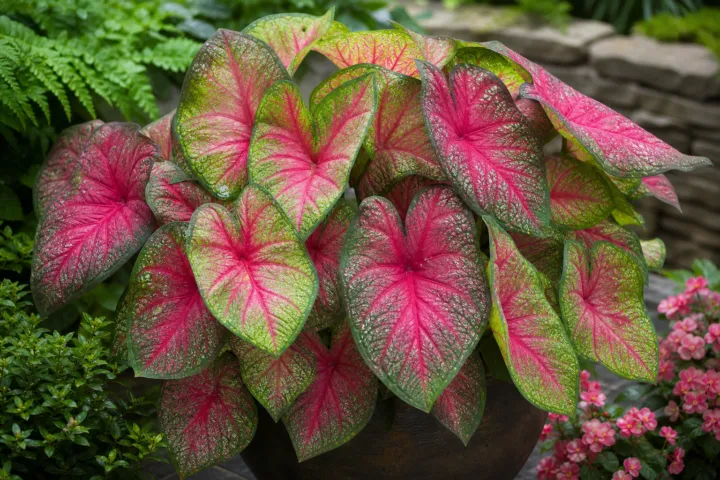 Caladium 'Raspberry Moon'