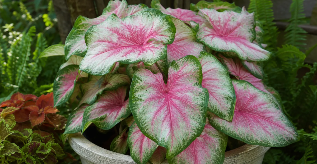Caladium 'Rosebud' – fotografia rastliny