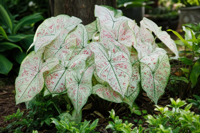 Caladium ‘Strawberry Star’ (Caladium 'Strawberry Star') – plant photo