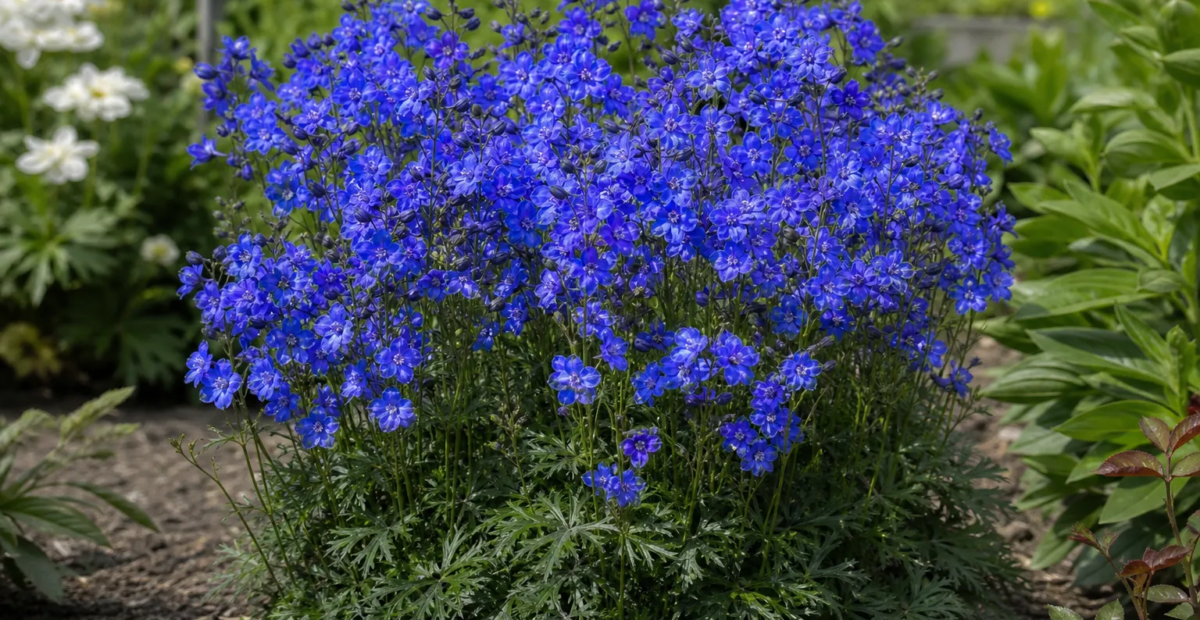 Delphinium 'Blue Mirror' – fotografia rastliny