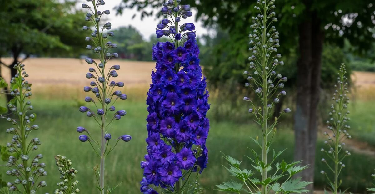 Delphinium 'New Zealand' – fotografia rastliny