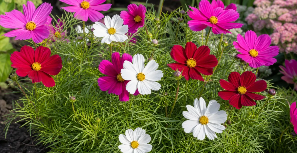 Cosmos bipinnatus 'Dwarf Sensation' – plant photo