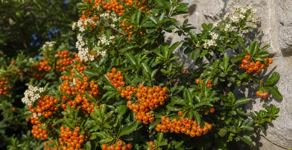 Hlohyňa šarlátová ‘Orange Glow’ (Pyracantha 'Orange Glow') – fotografia rastliny