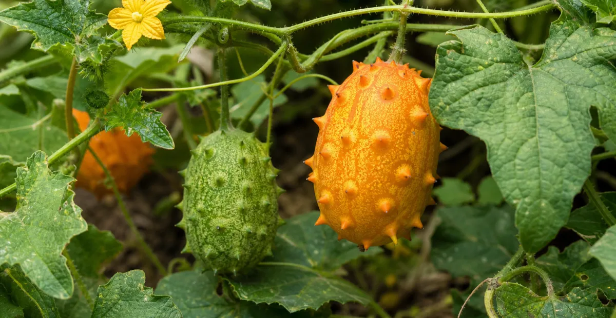 Horned Melon (Cucumis metuliferus) – plant photo