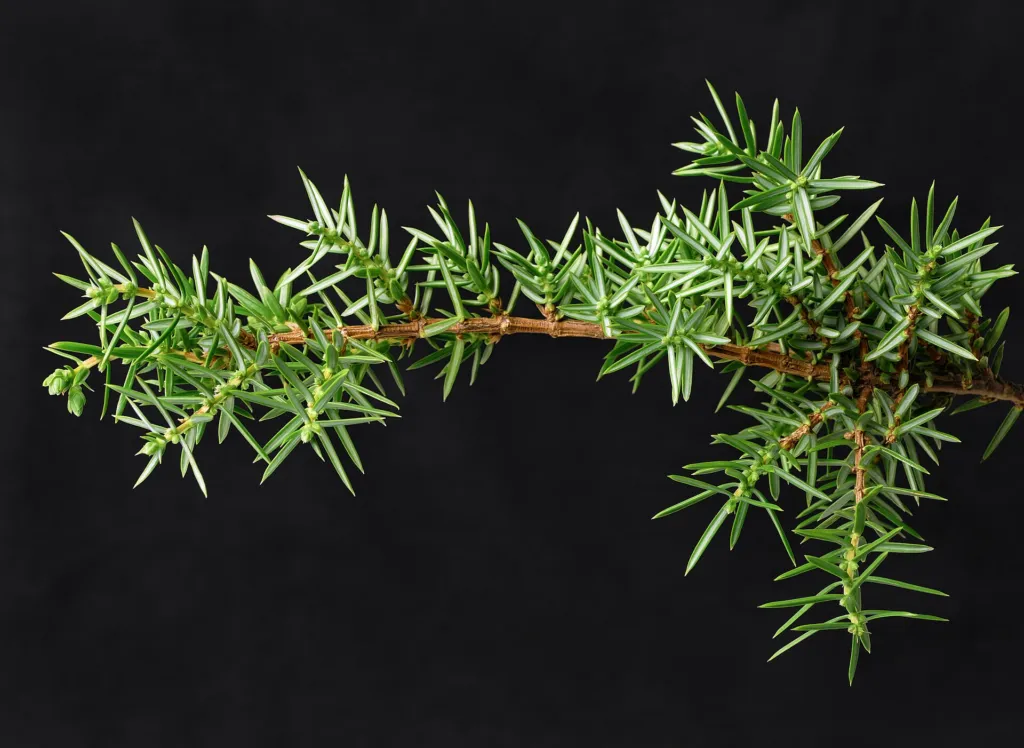 Gemeiner Wacholder (Juniperus communis) – typisches Erscheinungsbild, Pflanzenfoto