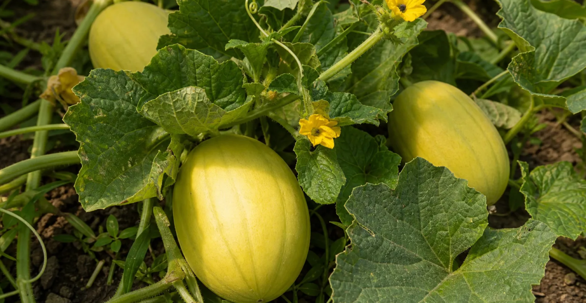 Koreanische Melone (Cucumis melo Makuwa Group) – Pflanzenfoto
