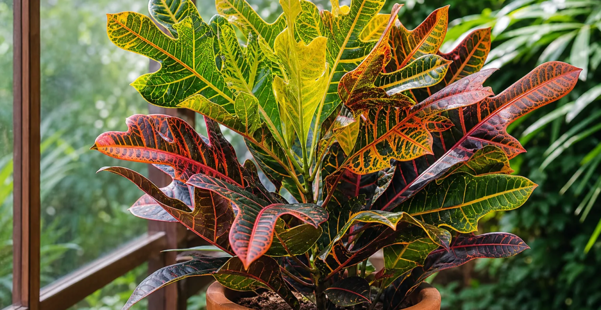 Krotónovec ‘Excellent’ (Codiaeum variegatum 'Excellent') – fotografia rastliny