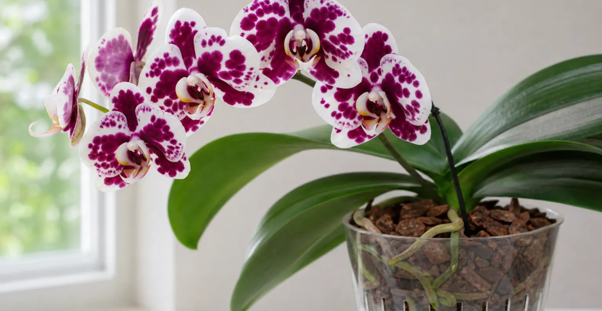 Lišajovec; pri tomto konkrétnom hybride sa používa najmä názov Phalaenopsis 'Harlequin' (Phalaenopsi