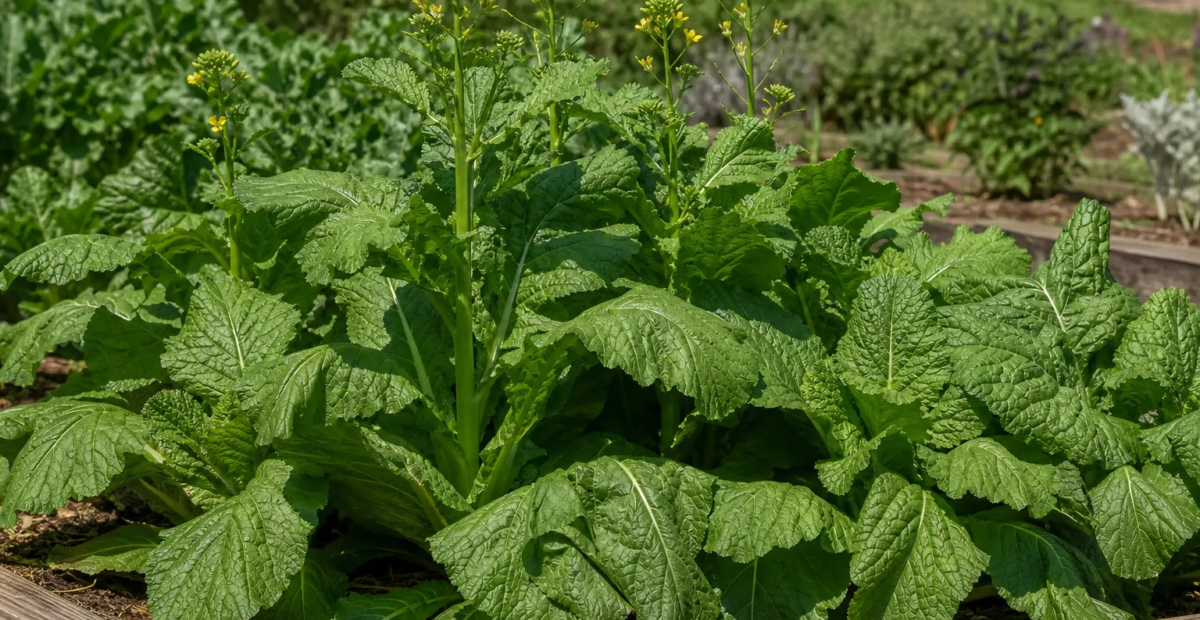 Listová horčica (Brassica juncea Rugosa Group) – fotografia rastliny