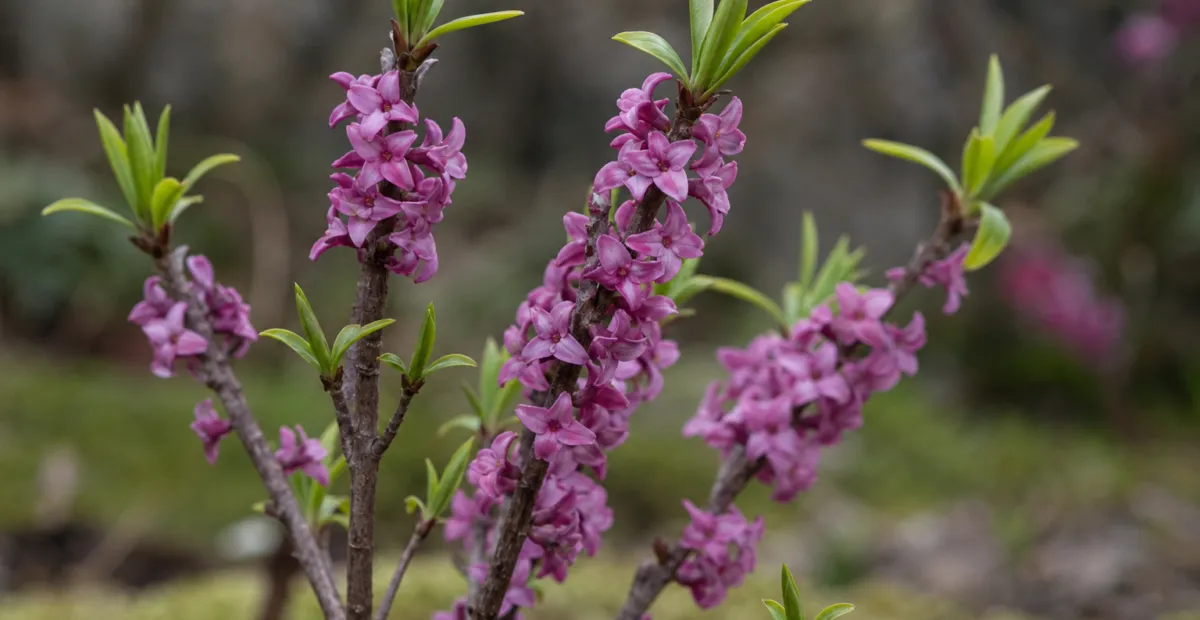 Mezereon (Daphne mezereum) – plant photo
