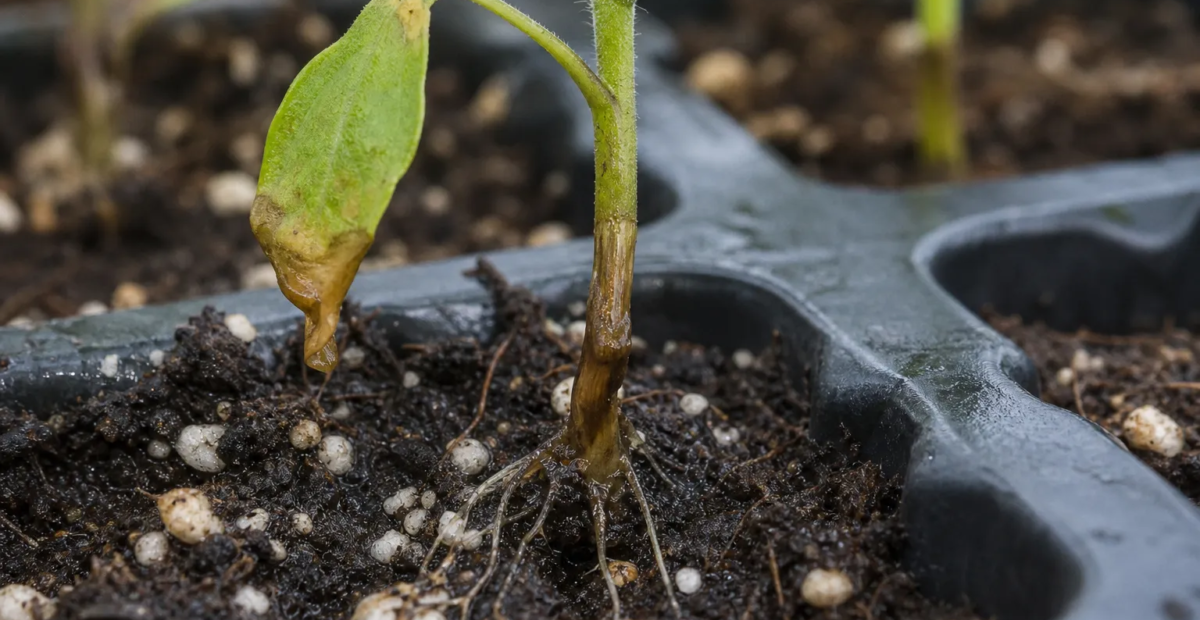 Padanie klíčiacich rastlín spôsobené Pythium debaryanum