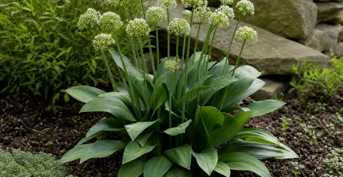 victory onio (Allium victorialis) – plant photo