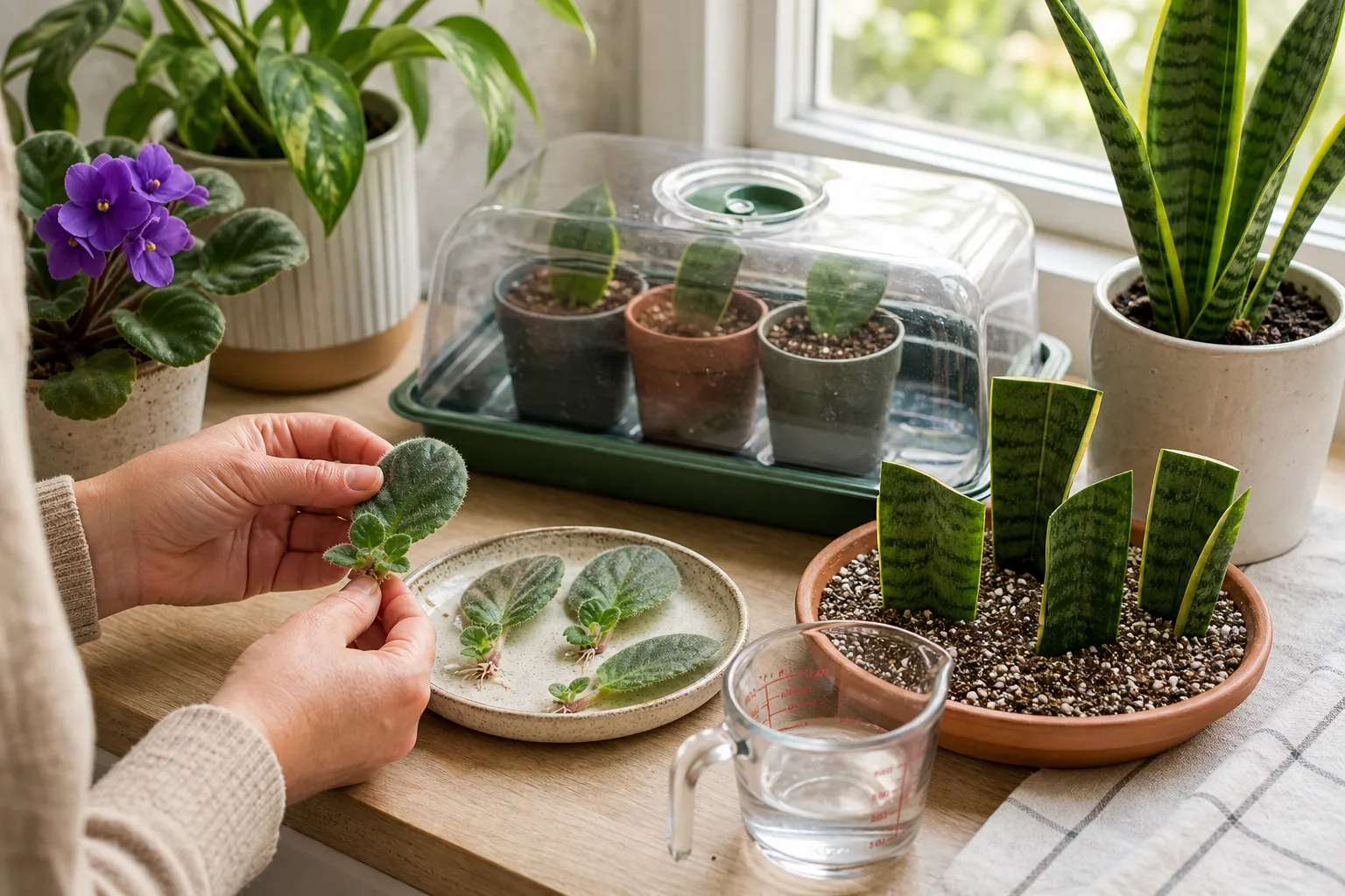 What Makes a Leaf Cutting Decide to Grow Roots Instead of Rotting?