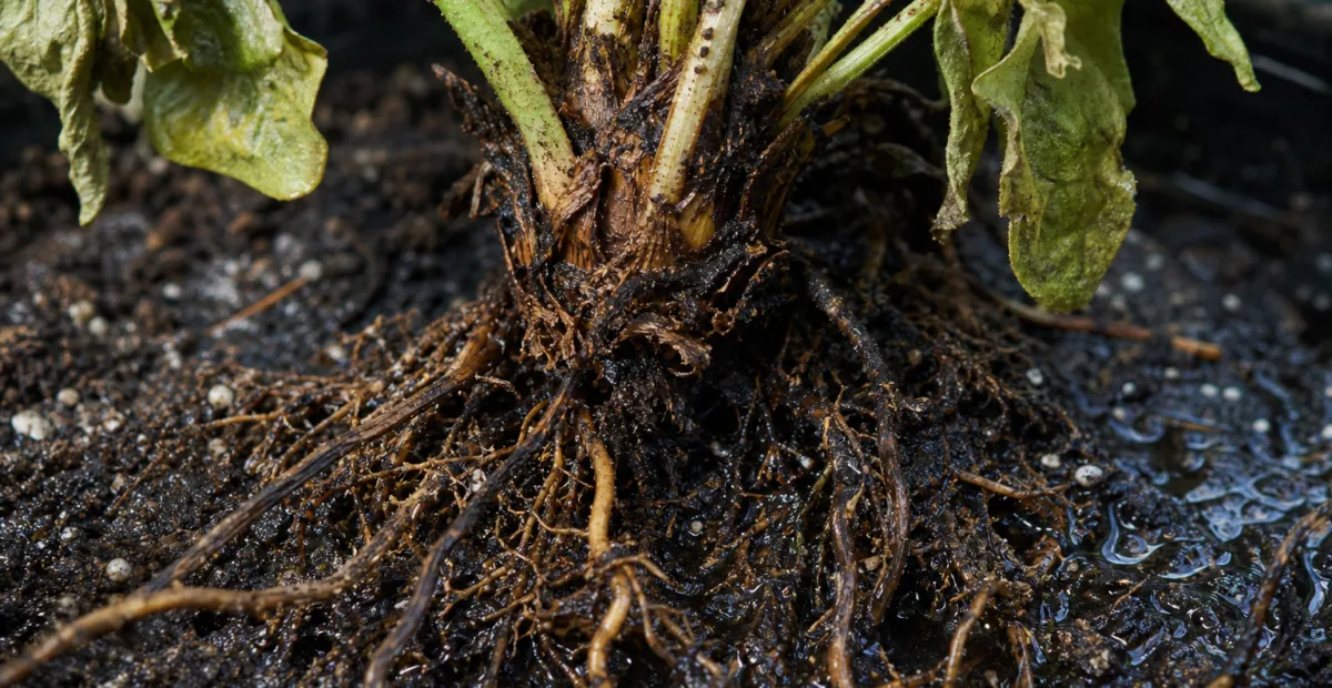 Zgnilizna korzeni i szyjki korzeniowej powodowana przez Phytophthora cryptogea
