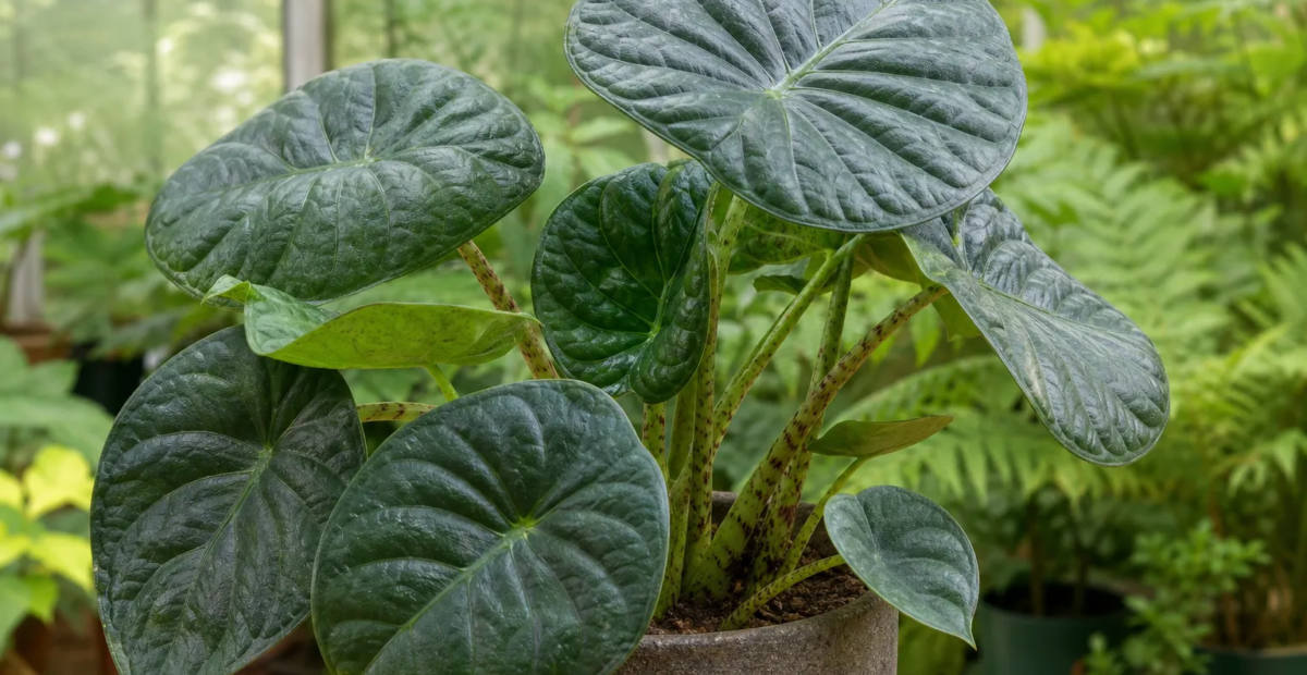 Alocasia melo – plant photo
