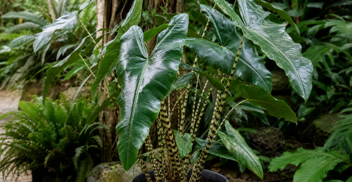 Alocasia zebrina 'Tigrina Superba' – plant photo