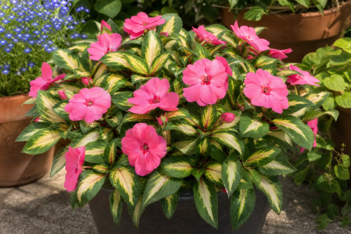 Impatiens sunpatiens 'Compact Tropical'
