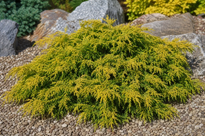 Juniperus × media 'Gold Star'