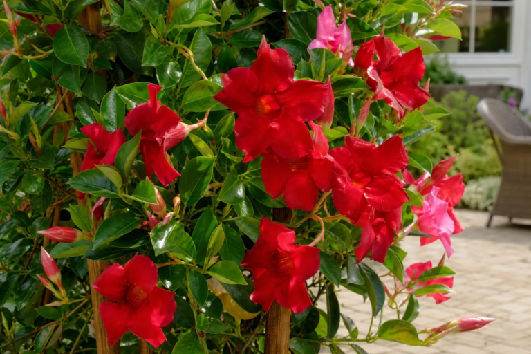 Mandevilla 'Red Velvet' – fotografia rastliny