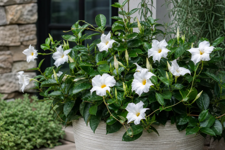 Mandevilla 'Sundaville White'