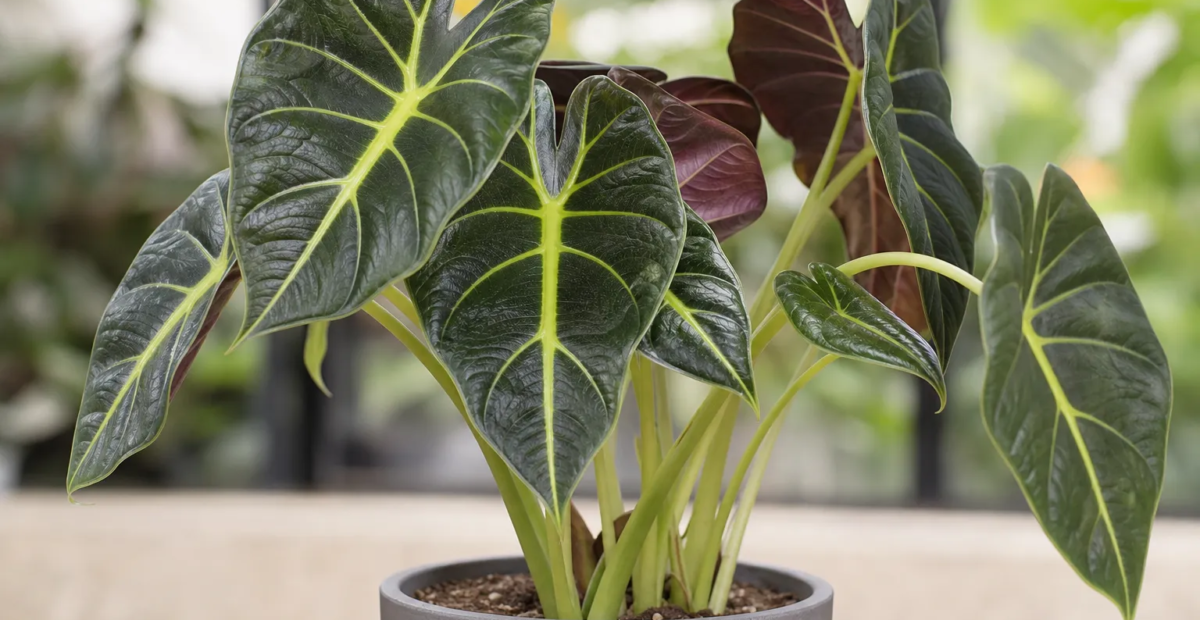 Alocasia 'Golden Bone' – plant photo
