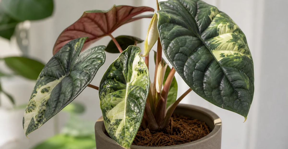 Alocasia 'Maharani Variegated' – plant photo