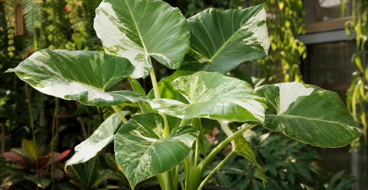 Alocasia 'Odora Variegata' – plant photo
