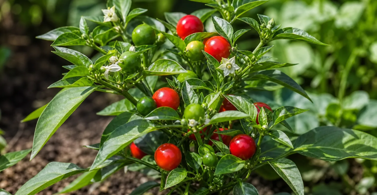 Capsicum annuum 'Cherry Bomb' – plant photo