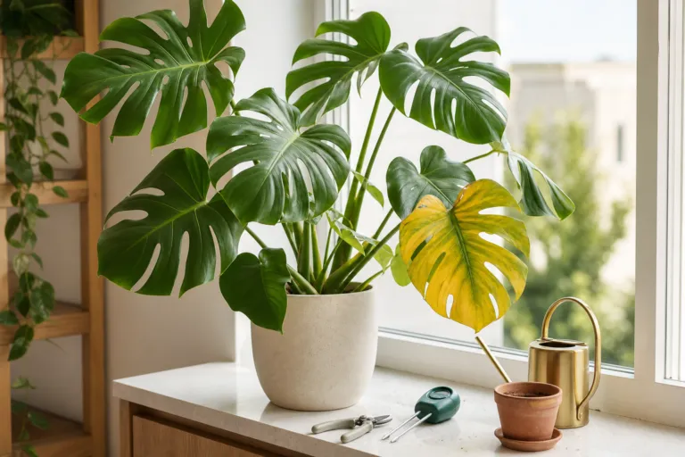 Foglie di Monstera che diventano gialle? Cause comuni e soluzioni pratiche