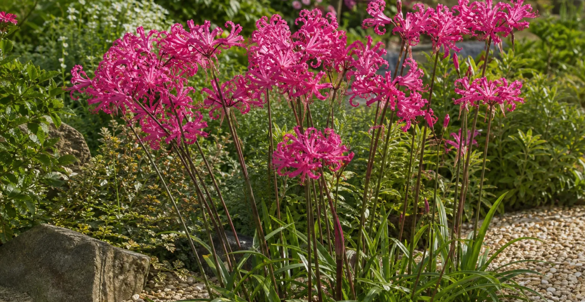 Nerine bowdenii 'Isabel' – Pflanzenfoto