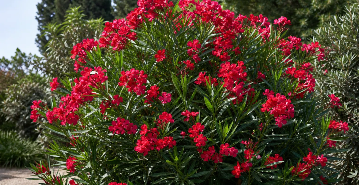 Nerium oleander 'Calypso' – Pflanzenfoto