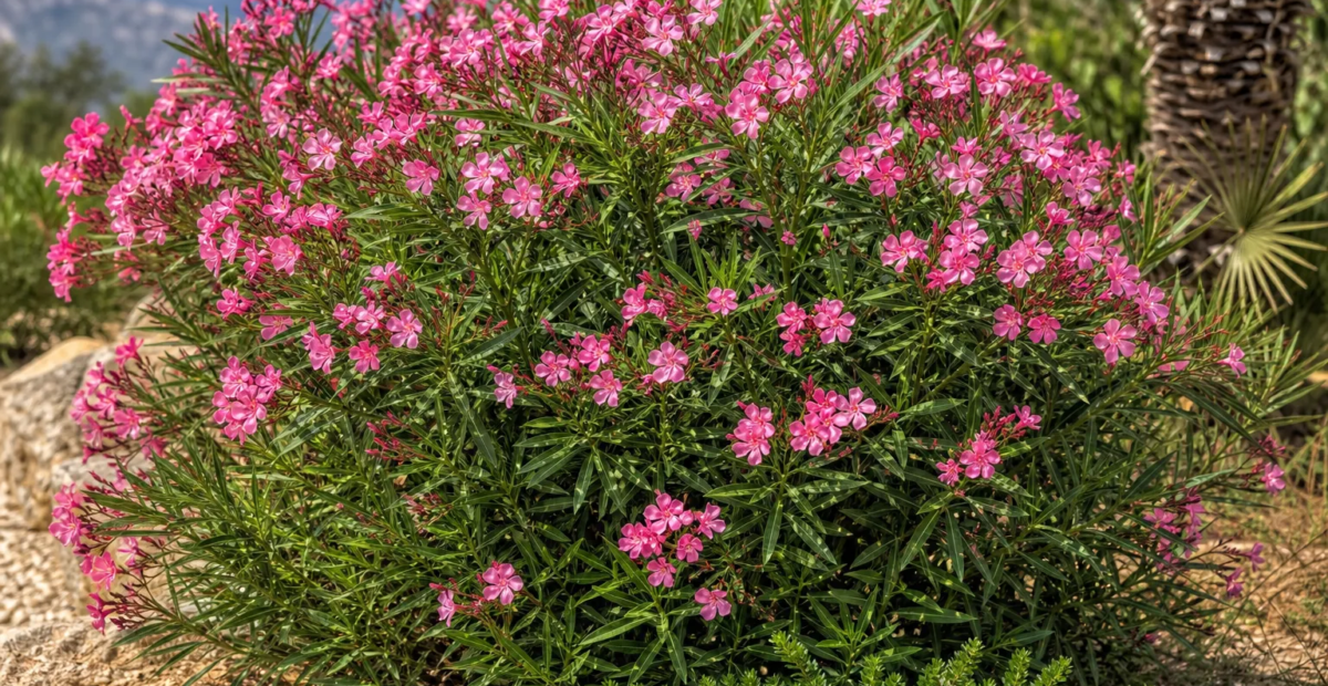 Nerium oleander 'Hardy Pink' – plant photo